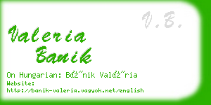 valeria banik business card